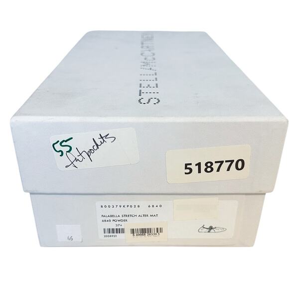 Stella McCartney Falabella Faux Leather Pink Chain Ballet Flats 37.5 - Picture 9 of 12